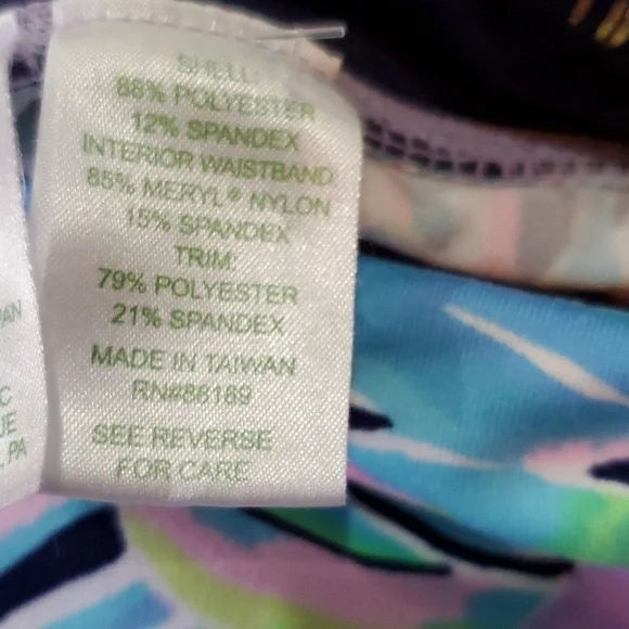 Lilly Pulitzer Luxletic blue & purple floral leggings Size XS - Picture 7 of 12